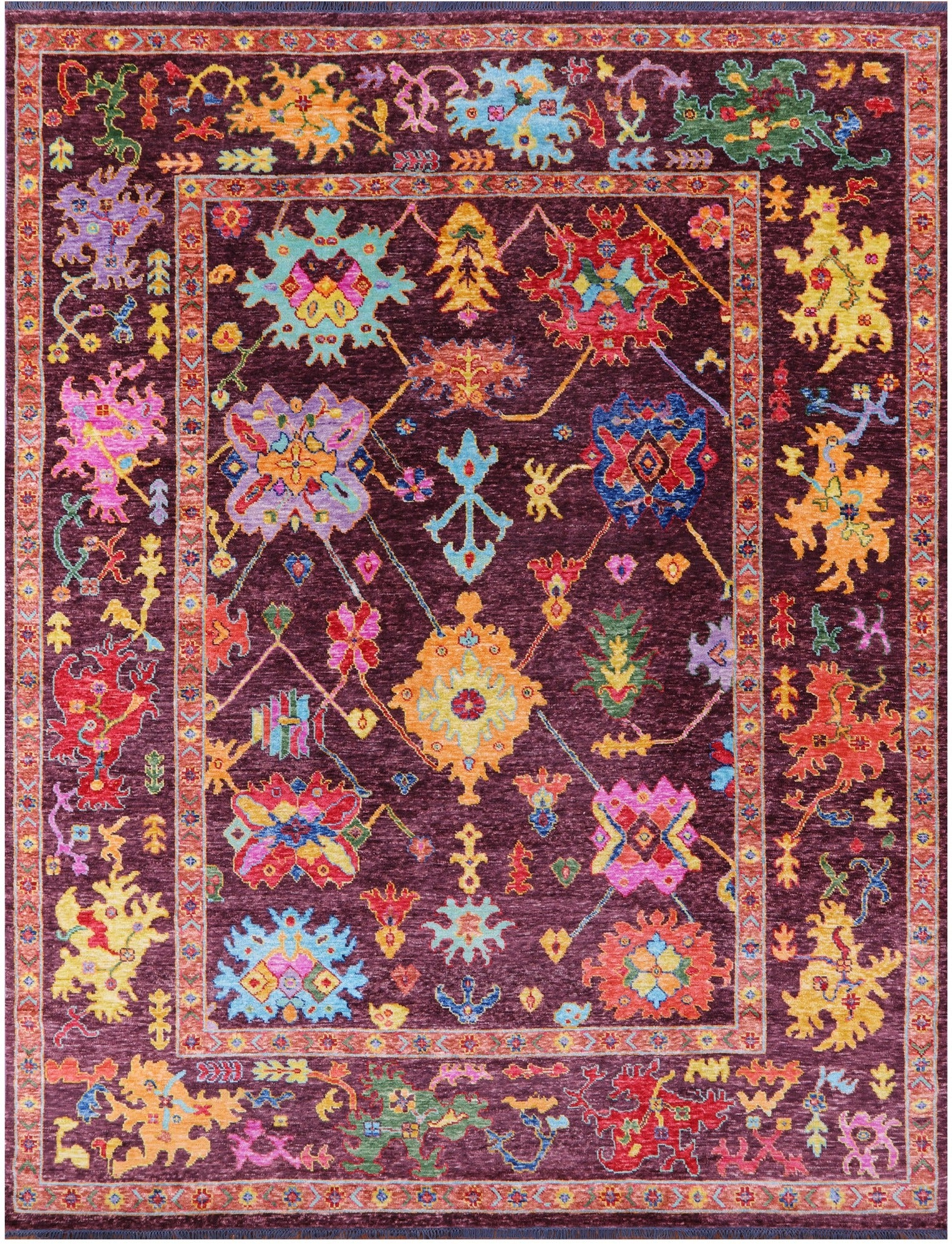 Turkish Oushak Handmade Wool Rug - 10' 2" X 13' 4" - Golden Nile