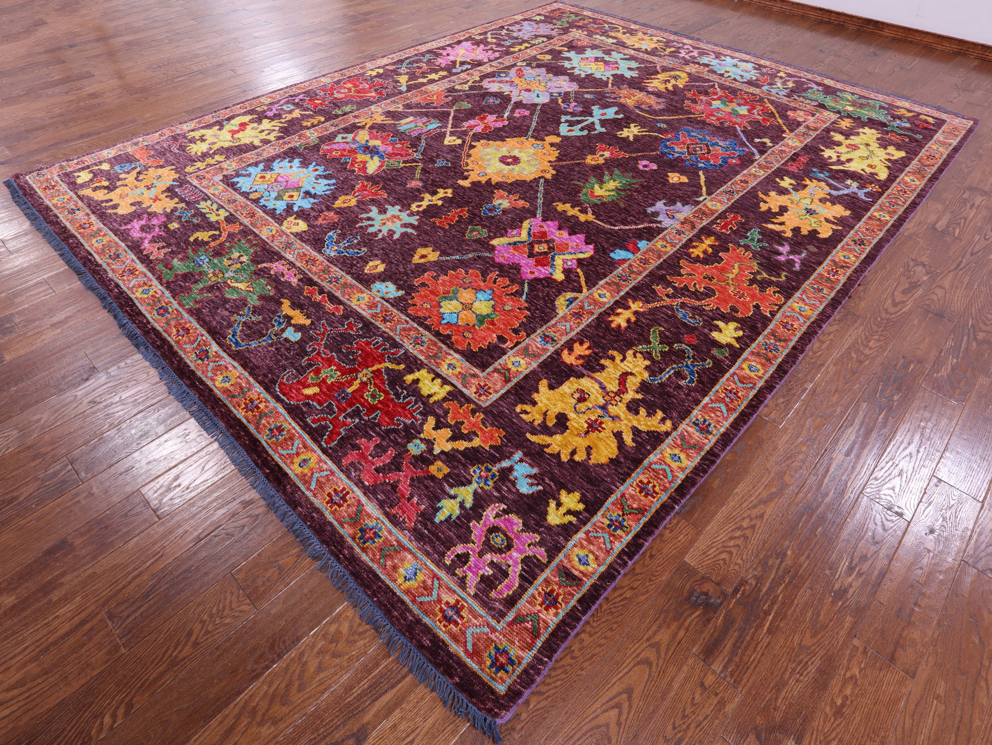 Turkish Oushak Handmade Wool Rug - 10' 2" X 13' 4" - Golden Nile