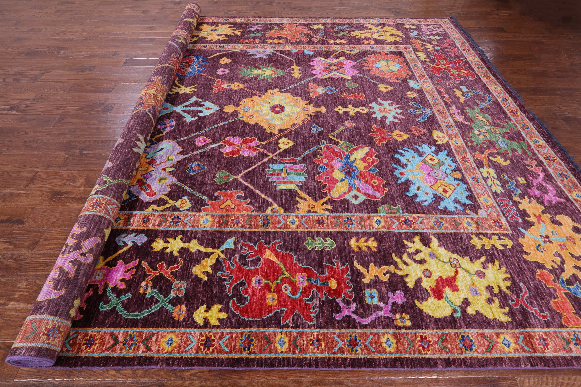 Turkish Oushak Handmade Wool Rug - 10' 2" X 13' 4" - Golden Nile