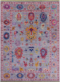 Grey Turkish Oushak Hand Knotted Wool Rug - 10' 3" X 13' 9" - Golden Nile