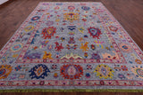 Grey Turkish Oushak Hand Knotted Wool Rug - 10' 3" X 13' 9" - Golden Nile