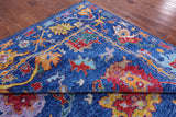 Blue Turkish Oushak Hand Knotted Wool Rug - 10' 1" X 13' 11" - Golden Nile