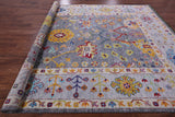 Grey Turkish Oushak Hand Knotted Wool Rug - 9' 2" X 11' 11" - Golden Nile