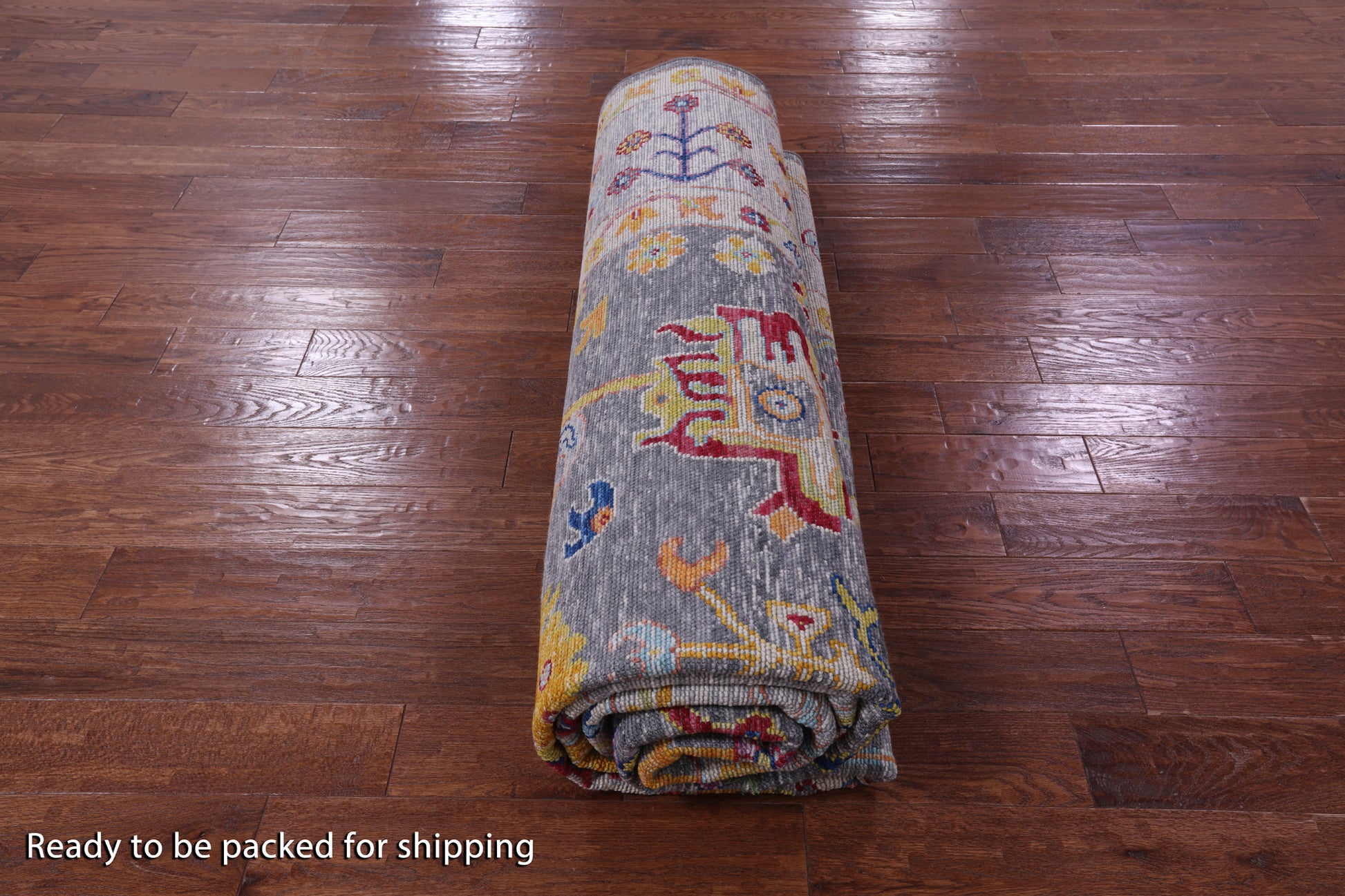 Grey Turkish Oushak Hand Knotted Wool Rug - 9' 2" X 11' 11" - Golden Nile