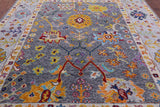 Grey Turkish Oushak Hand Knotted Wool Rug - 9' 2" X 11' 11" - Golden Nile