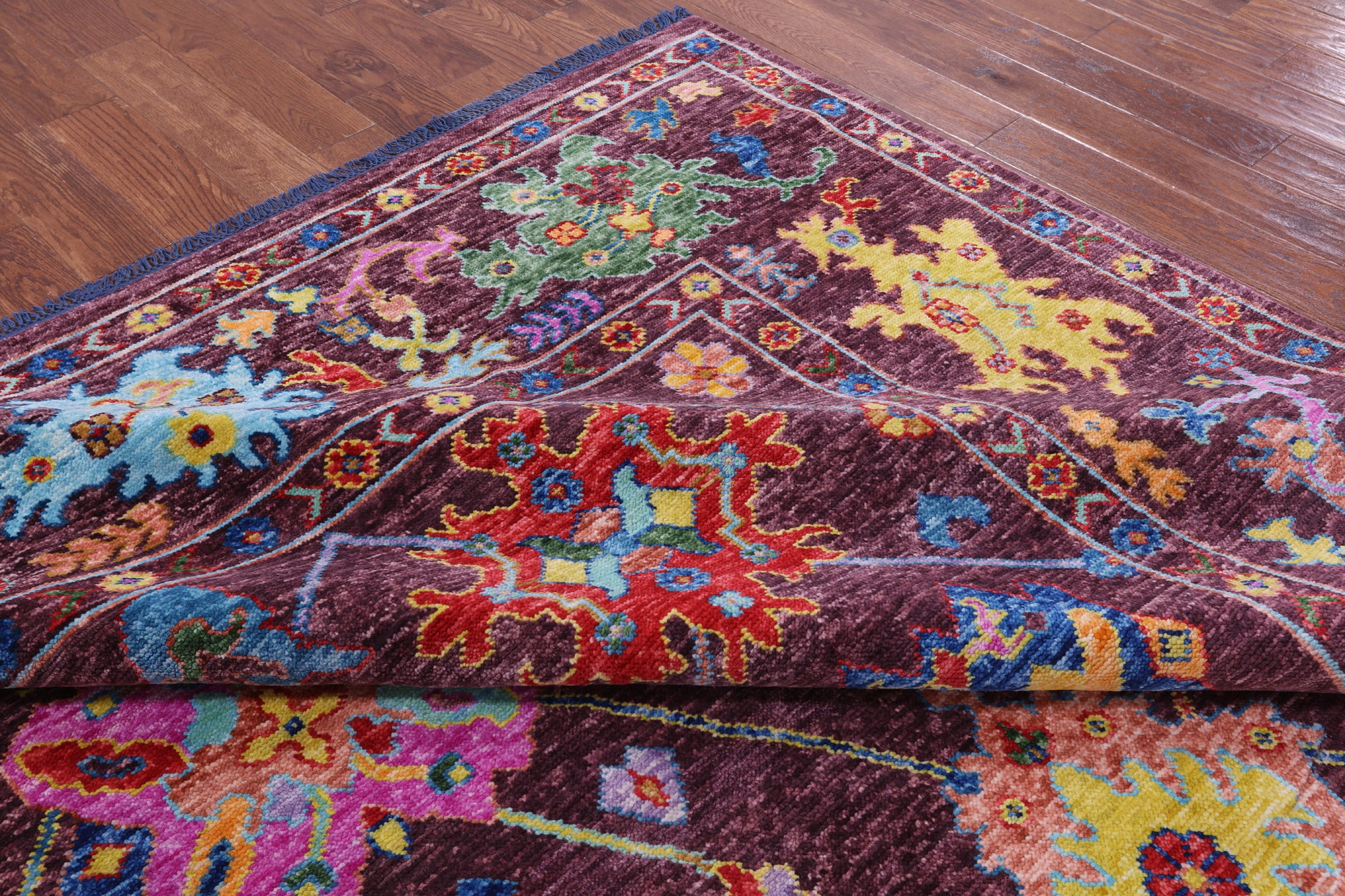 Turkish Oushak Hand Knotted Wool Rug - 9' 1" X 11' 11" - Golden Nile