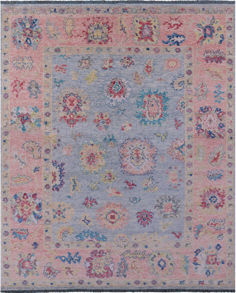 Turkish Oushak Hand Knotted Wool Rug - 9' 3" X 11' 6" - Golden Nile