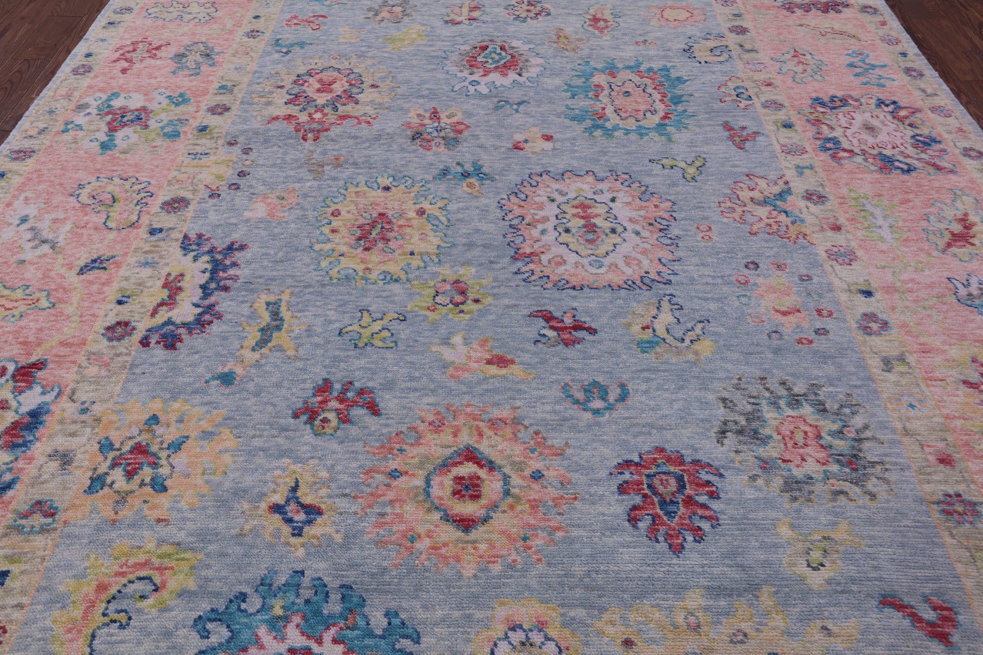 Turkish Oushak Hand Knotted Wool Rug - 9' 3" X 11' 6" - Golden Nile