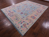 Turkish Oushak Hand Knotted Wool Rug - 9' 3" X 11' 6" - Golden Nile
