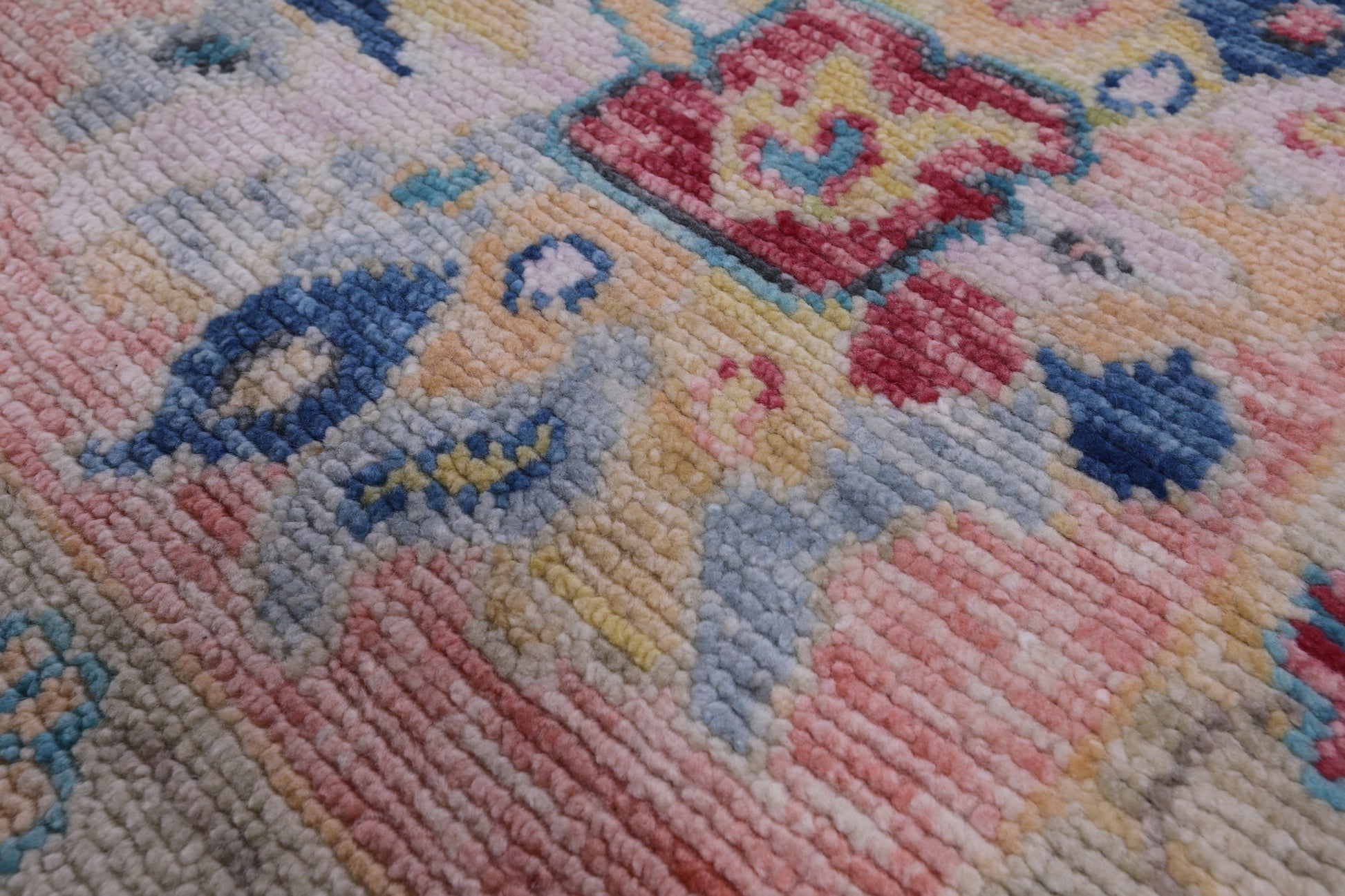 Turkish Oushak Hand Knotted Wool Rug - 9' 3" X 11' 6" - Golden Nile