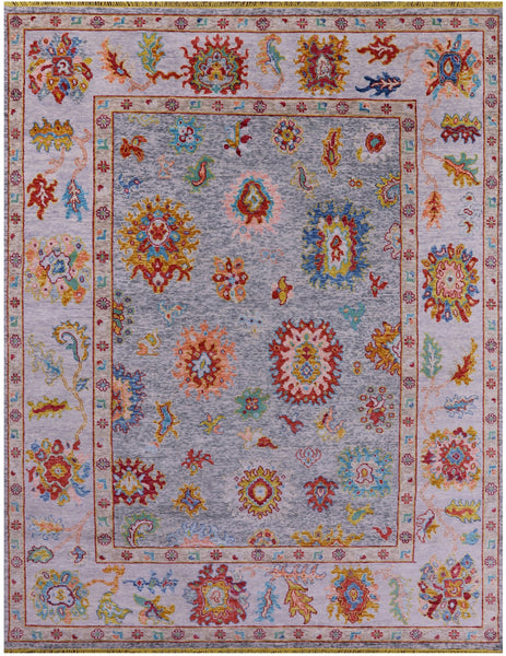Turkish Oushak Hand Knotted Wool Rug - 9' 3" X 12' 2" - Golden Nile