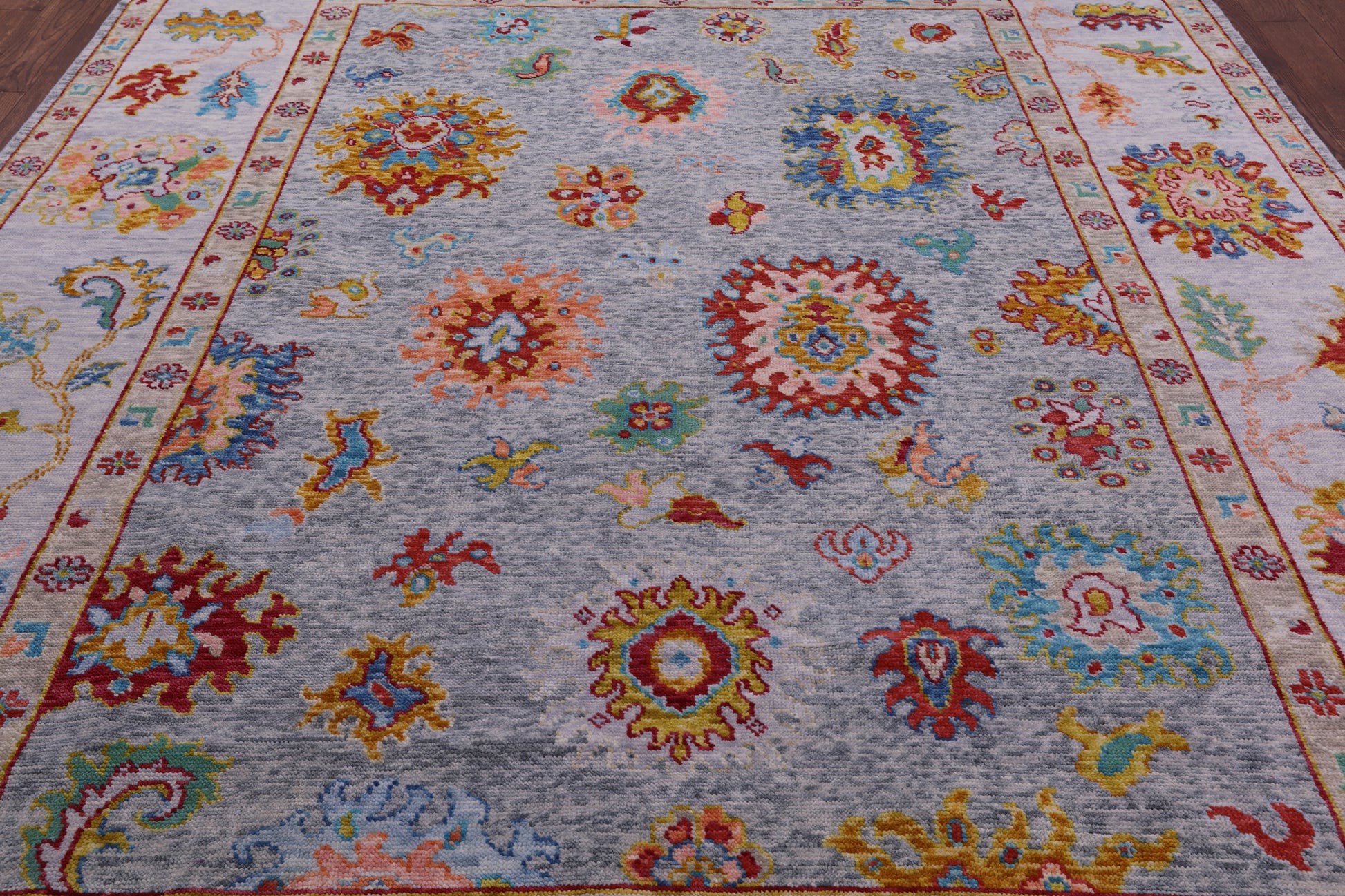Turkish Oushak Hand Knotted Wool Rug - 9' 3" X 12' 2" - Golden Nile