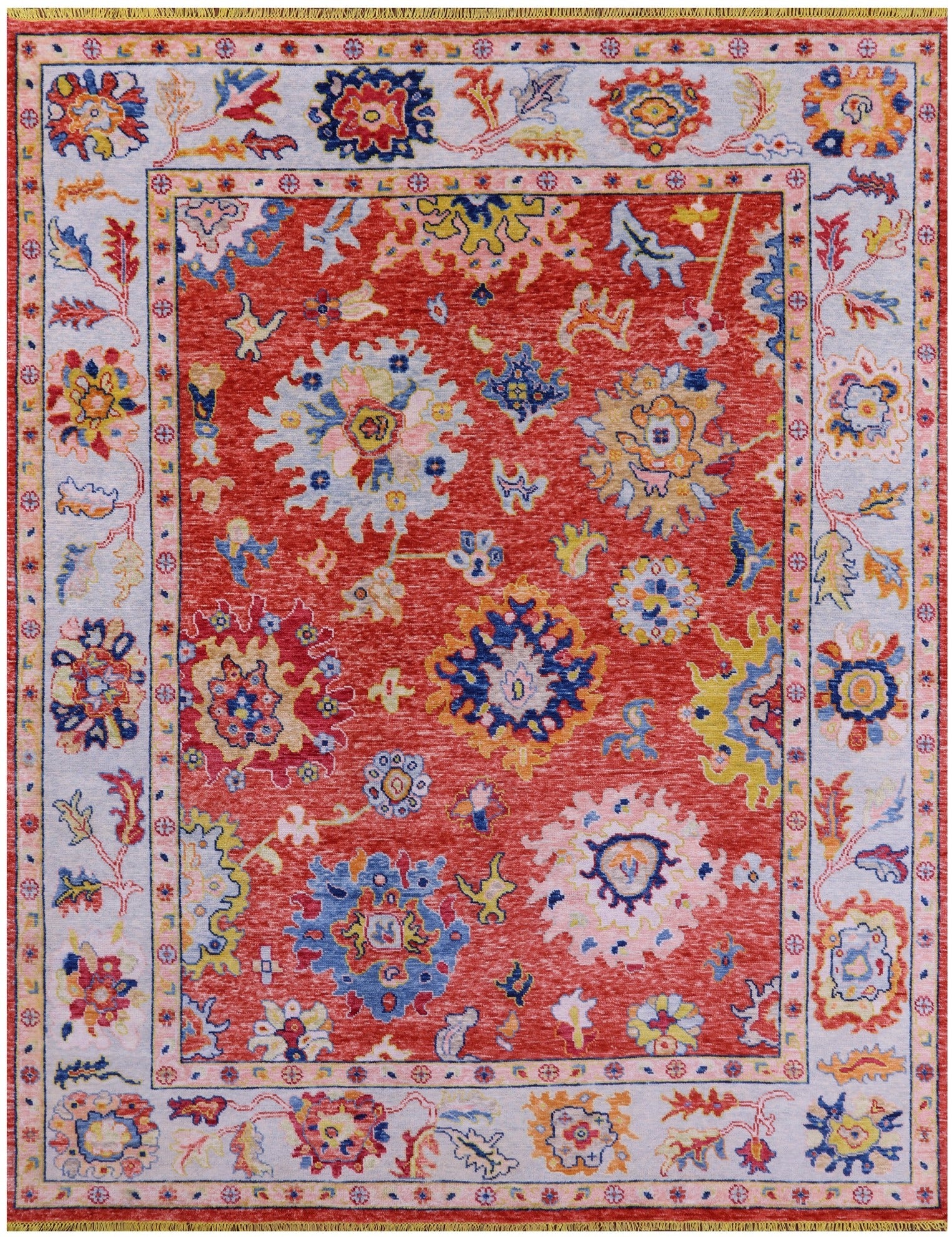 Turkish Oushak Hand Knotted Wool Rug - 8' 11" X 11' 5" - Golden Nile