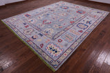 Grey Turkish Oushak Hand Knotted Wool Rug - 9' 5" X 12' 0" - Golden Nile
