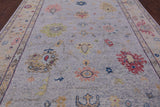 Grey Turkish Oushak Hand Knotted Wool Rug - 9' 3" X 12' 3" - Golden Nile