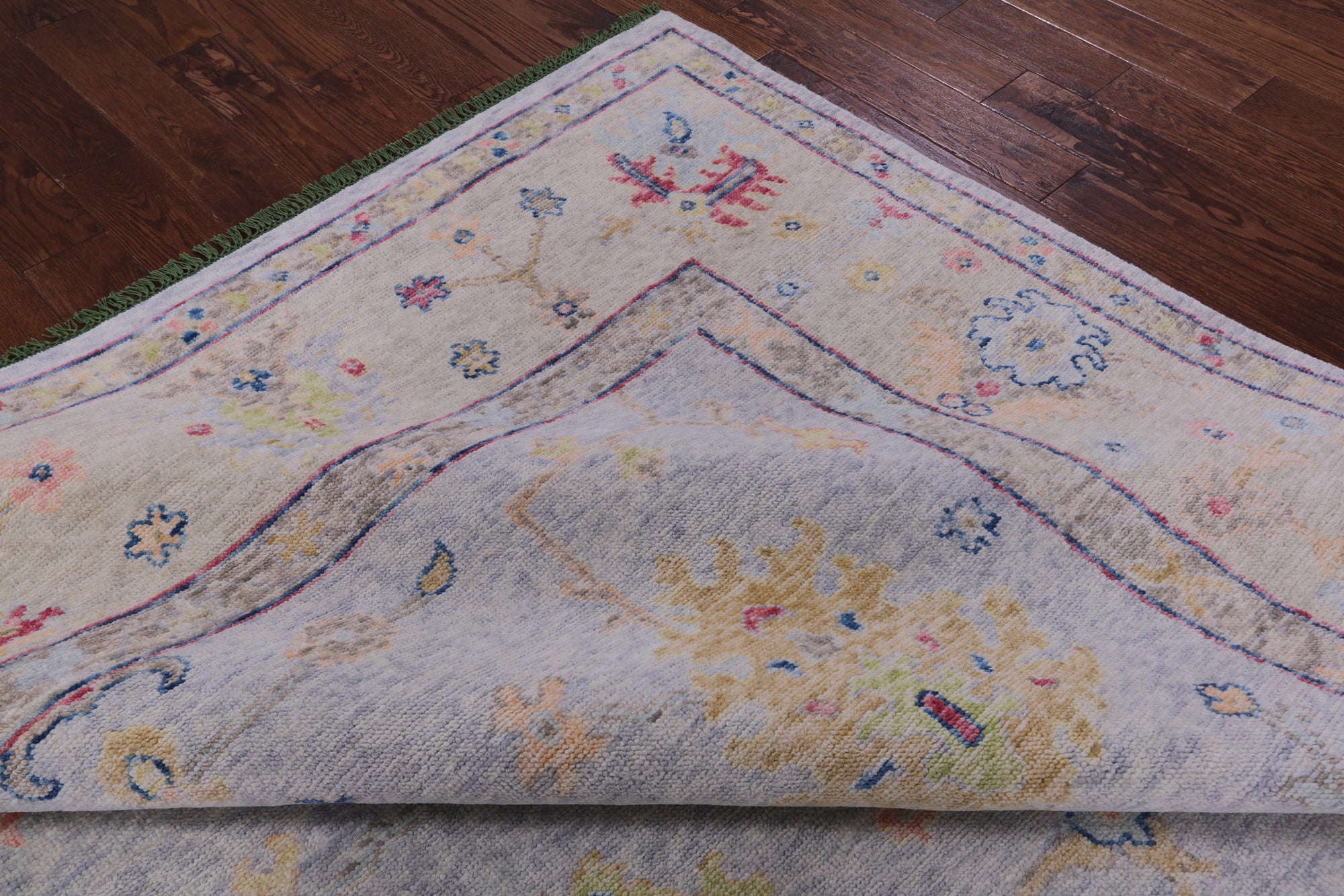 Grey Turkish Oushak Hand Knotted Wool Rug - 9' 3" X 12' 3" - Golden Nile