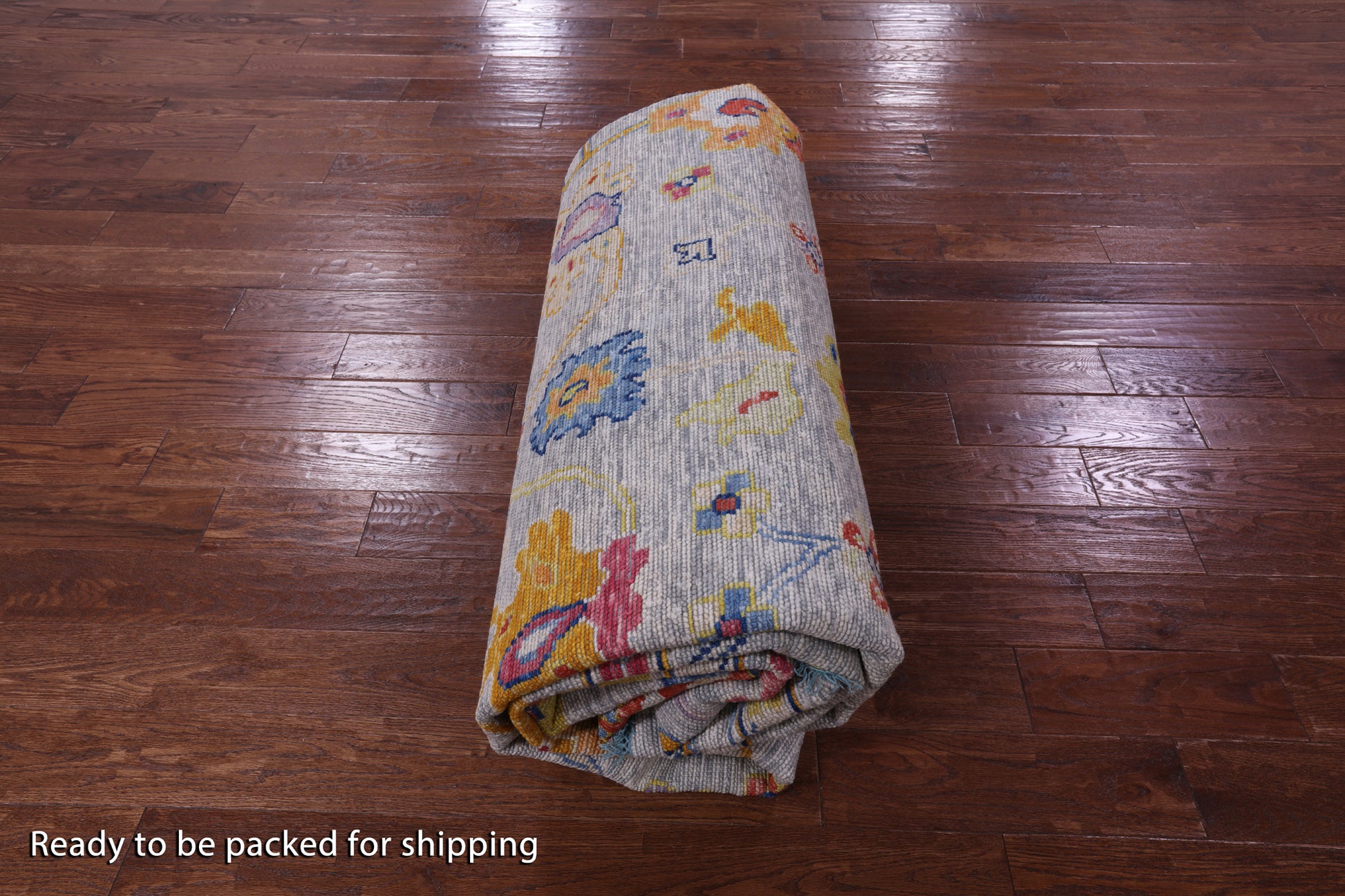 Grey Turkish Oushak Handmade Wool Rug - 10' 4" X 13' 11" - Golden Nile