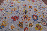 Grey Turkish Oushak Handmade Wool Rug - 10' 4" X 13' 11" - Golden Nile