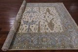 Ivory Turkish Oushak Hand Knotted Wool Area Rug - 8' 0" X 10' 0" - Golden Nile
