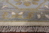 Ivory Turkish Oushak Hand Knotted Wool Area Rug - 8' 0" X 10' 0" - Golden Nile