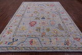 Grey Turkish Oushak Handmade Wool Rug - 9' 4" X 11' 5" - Golden Nile