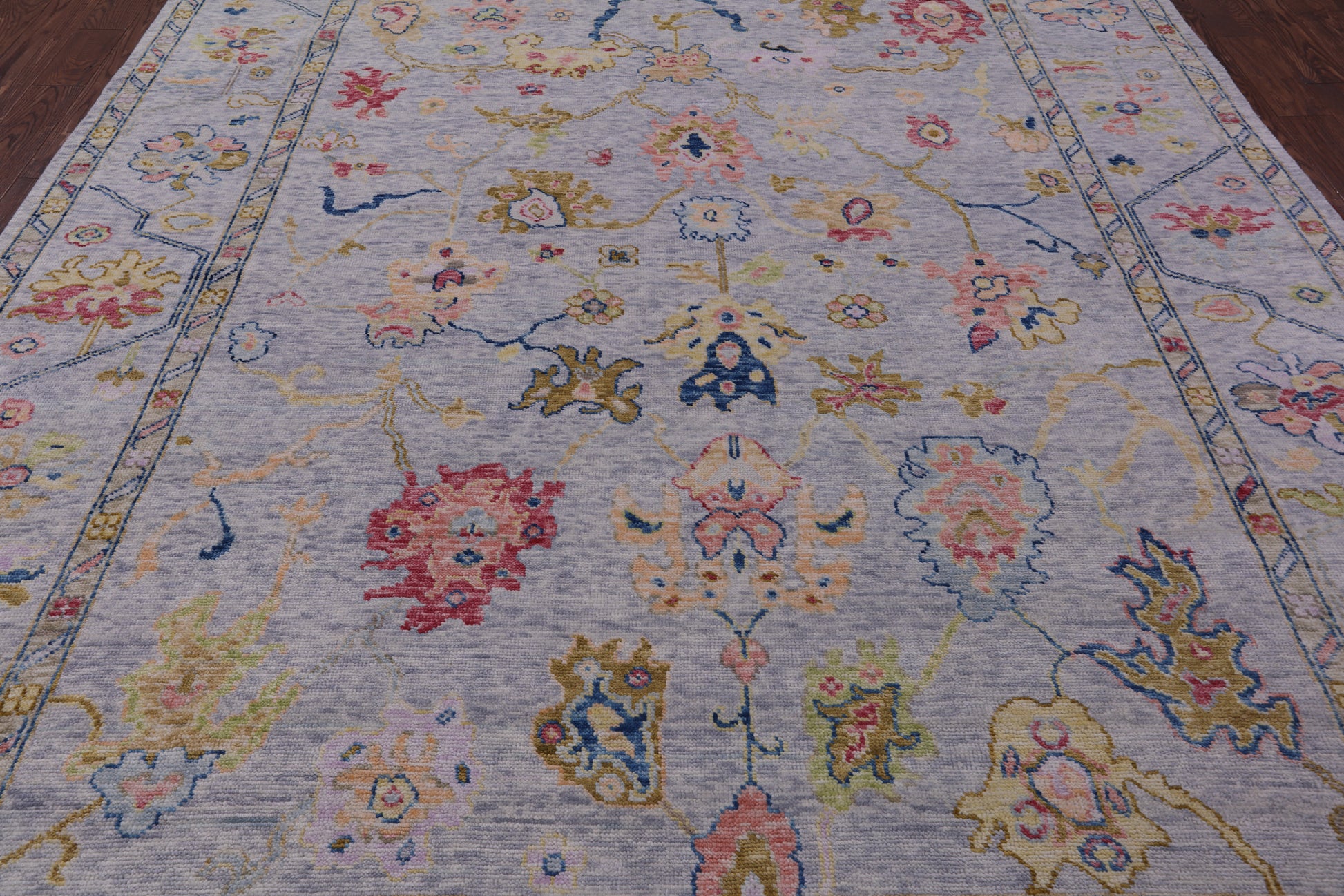 Grey Turkish Oushak Handmade Wool Rug - 9' 4" X 11' 5" - Golden Nile