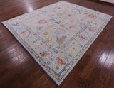 Grey Turkish Oushak Handmade Wool Rug - 9' 4" X 11' 5" - Golden Nile