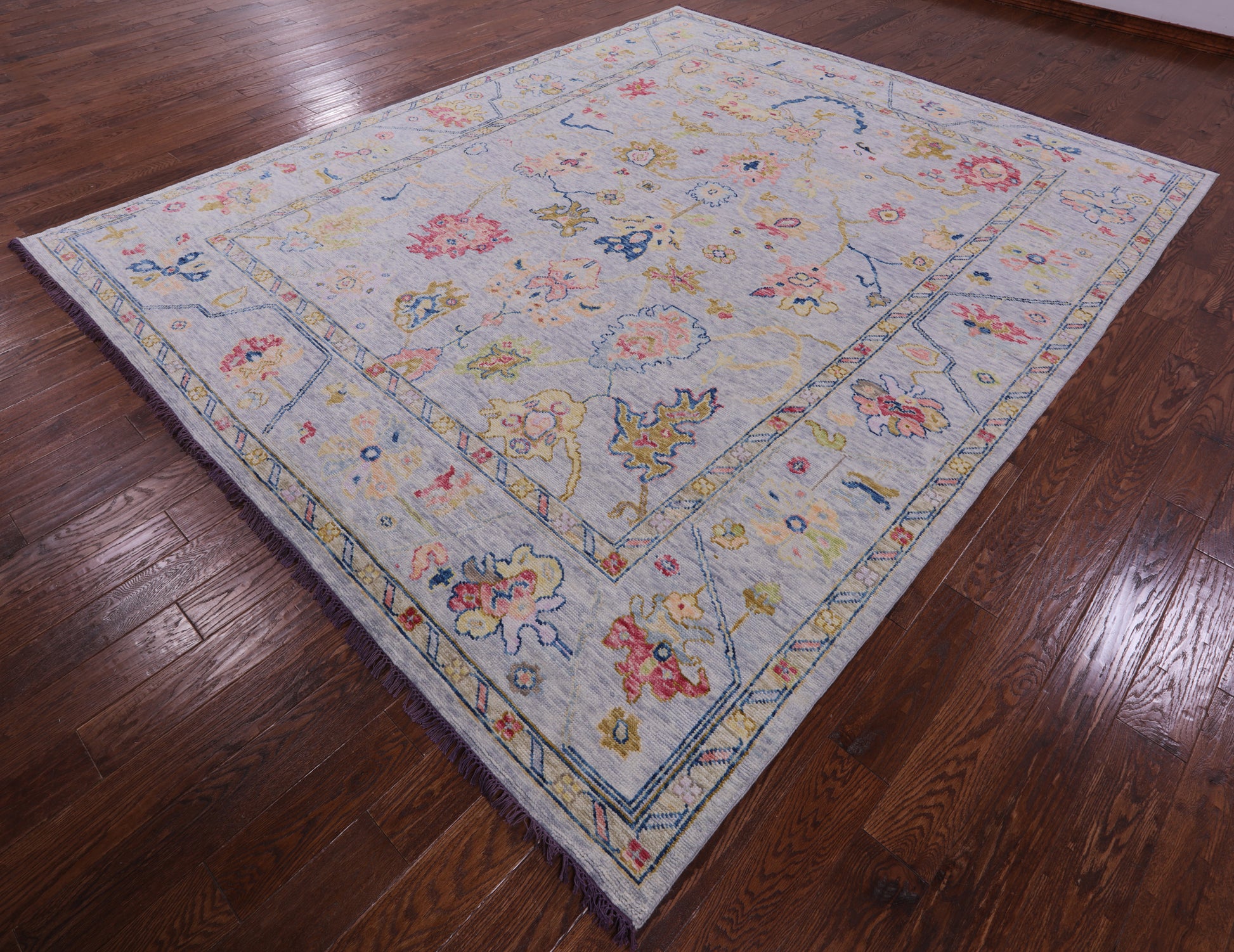 Grey Turkish Oushak Handmade Wool Rug - 9' 4" X 11' 5" - Golden Nile