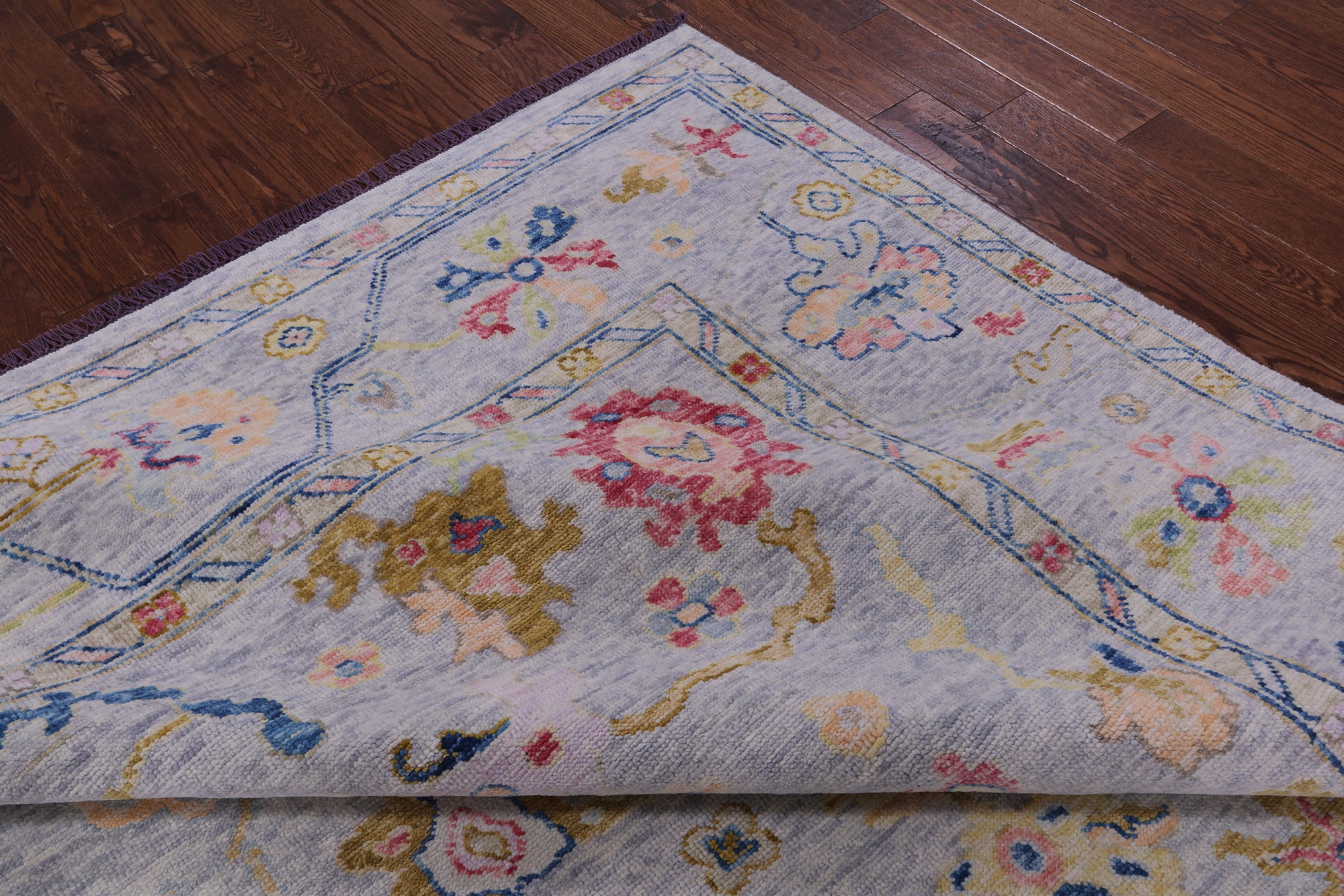 Grey Turkish Oushak Handmade Wool Rug - 9' 4" X 11' 5" - Golden Nile