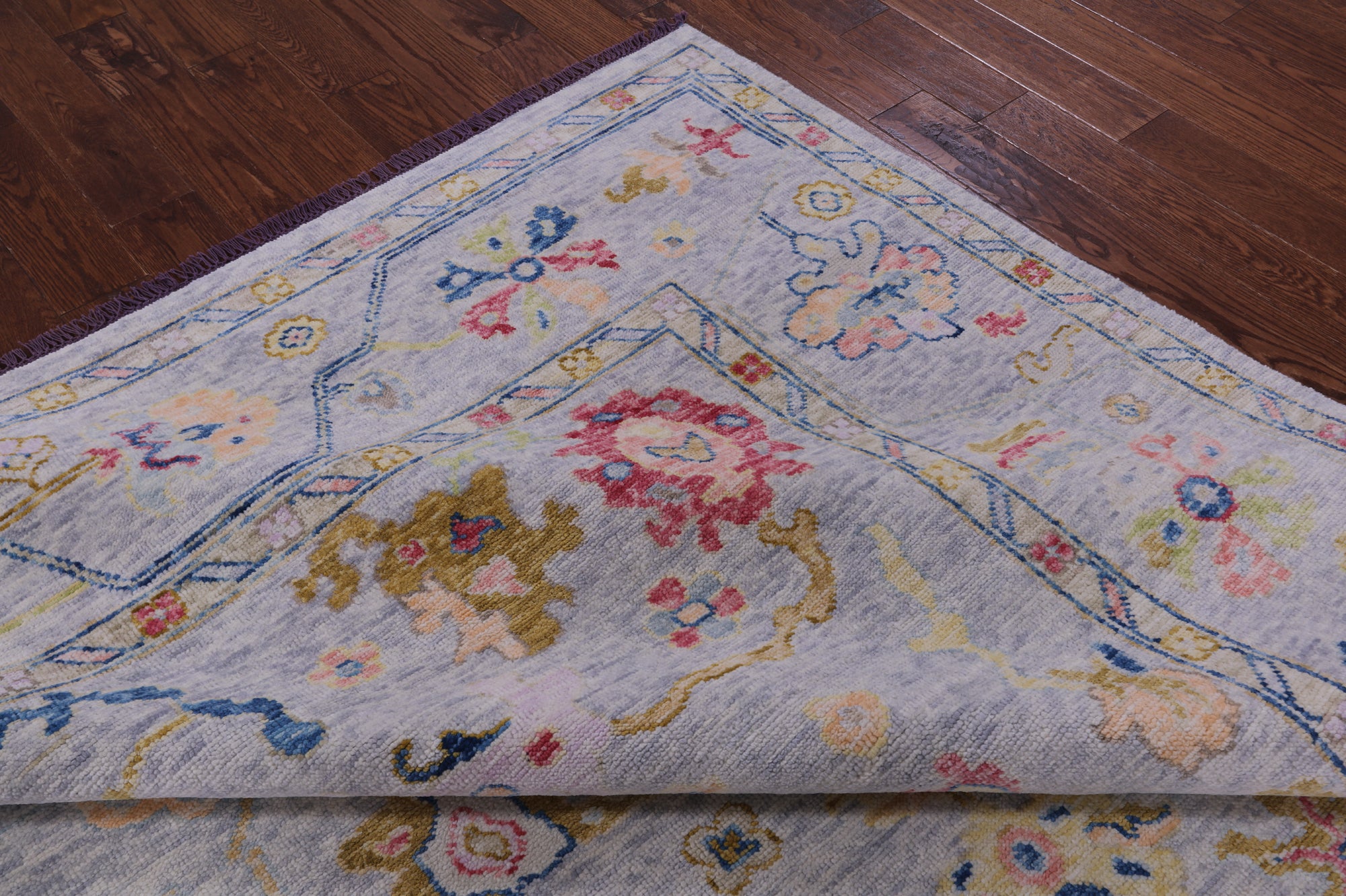 Grey Turkish Oushak Handmade Wool Rug - 9' 4" X 11' 5" - Golden Nile