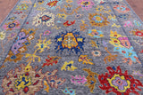 Grey Turkish Oushak Handmade Wool Rug - 8' 11" X 12' 0" - Golden Nile