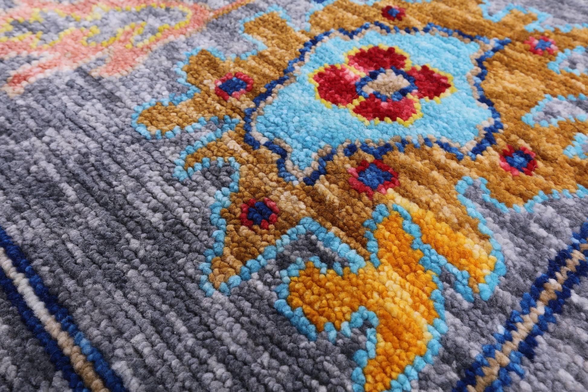 Grey Turkish Oushak Handmade Wool Rug - 8' 11" X 12' 0" - Golden Nile