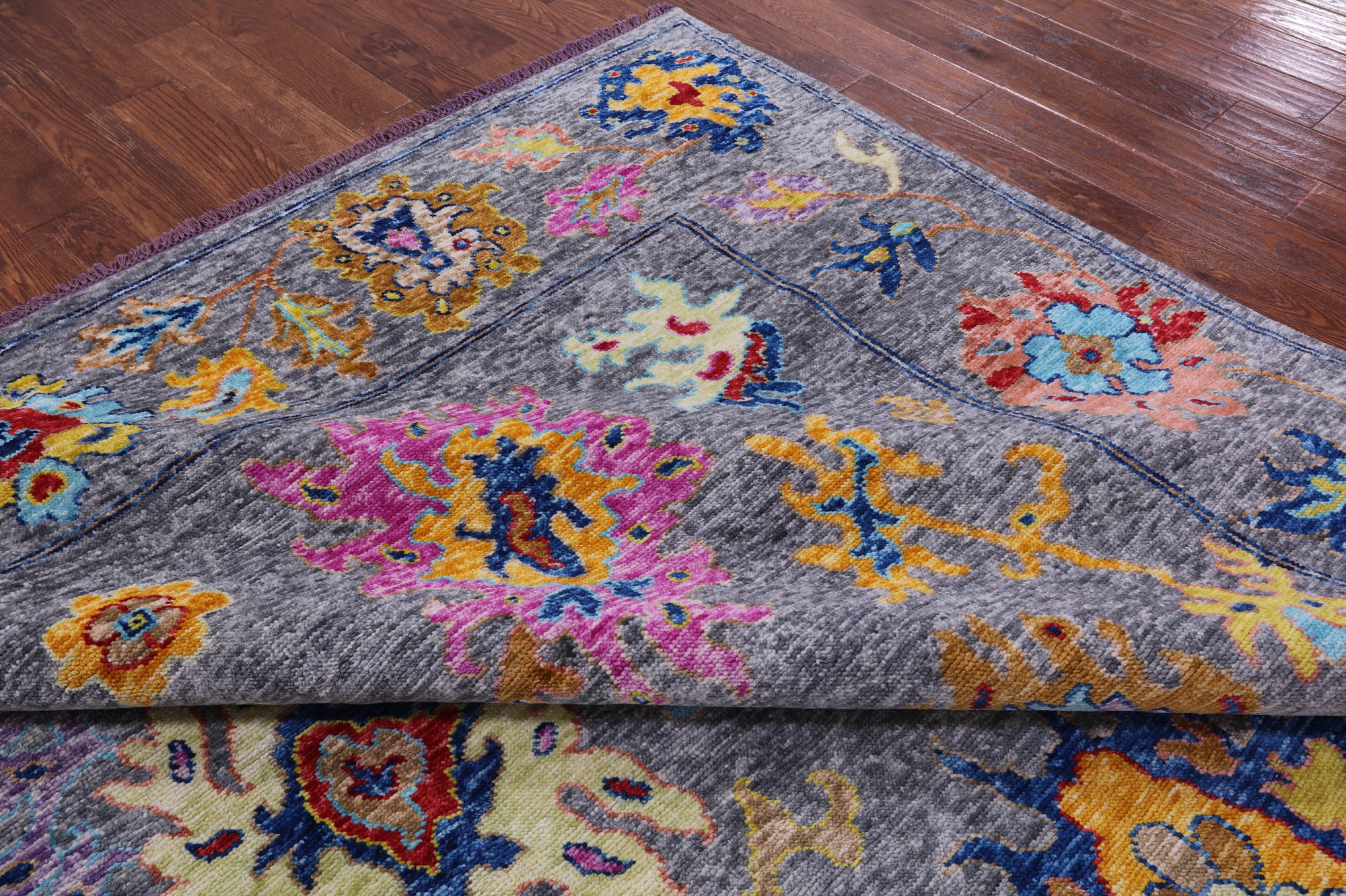 Grey Turkish Oushak Handmade Wool Rug - 8' 11" X 12' 0" - Golden Nile