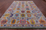 Grey Turkish Oushak Hand Knotted Wool Rug - 9' 1" X 11' 11" - Golden Nile