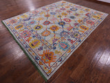 Grey Turkish Oushak Hand Knotted Wool Rug - 9' 1" X 11' 11" - Golden Nile