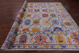 Grey Turkish Oushak Hand Knotted Wool Rug - 9' 1" X 11' 11" - Golden Nile