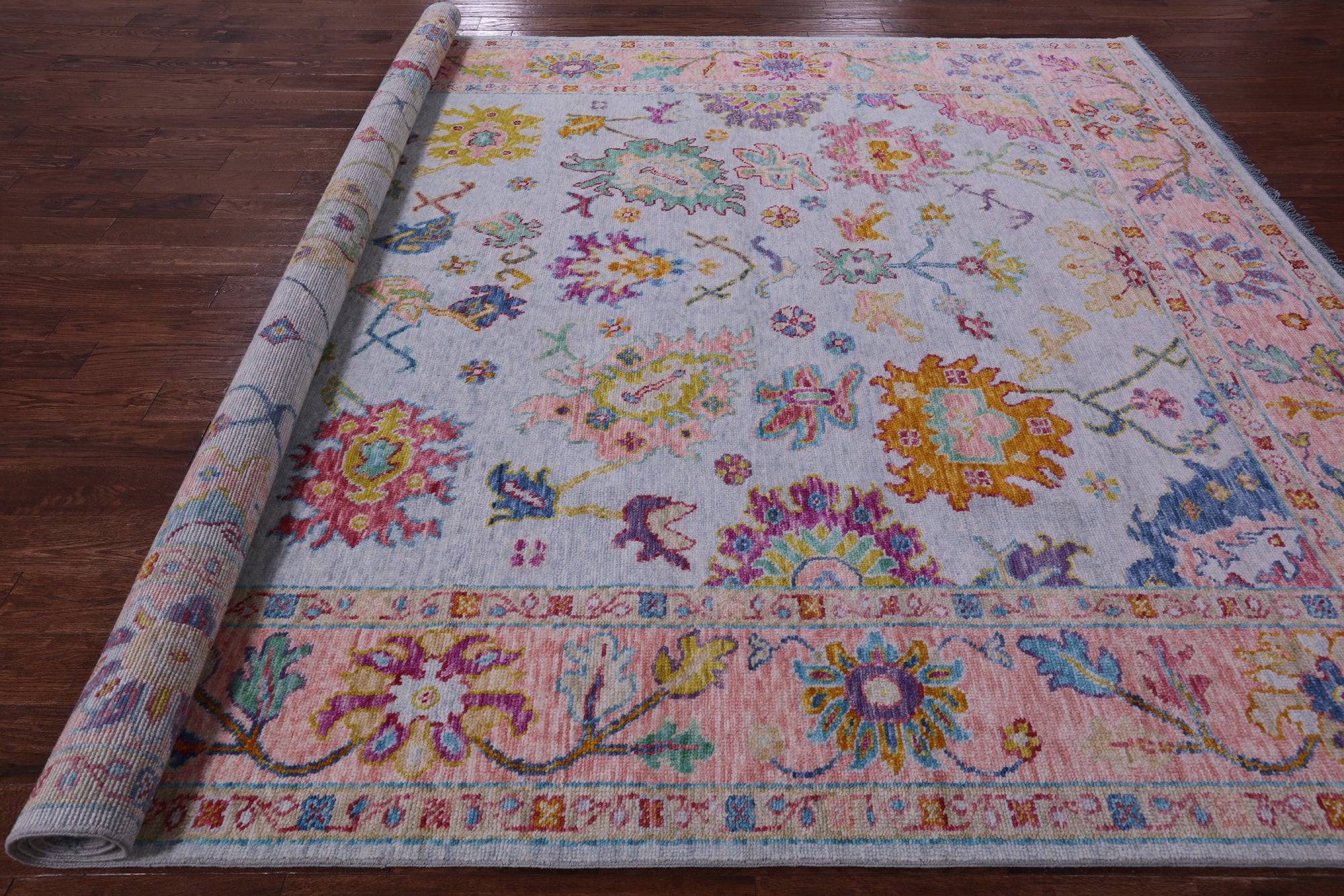 Turkish Oushak Handmade Wool Rug - 9' 4" X 12' 0" - Golden Nile