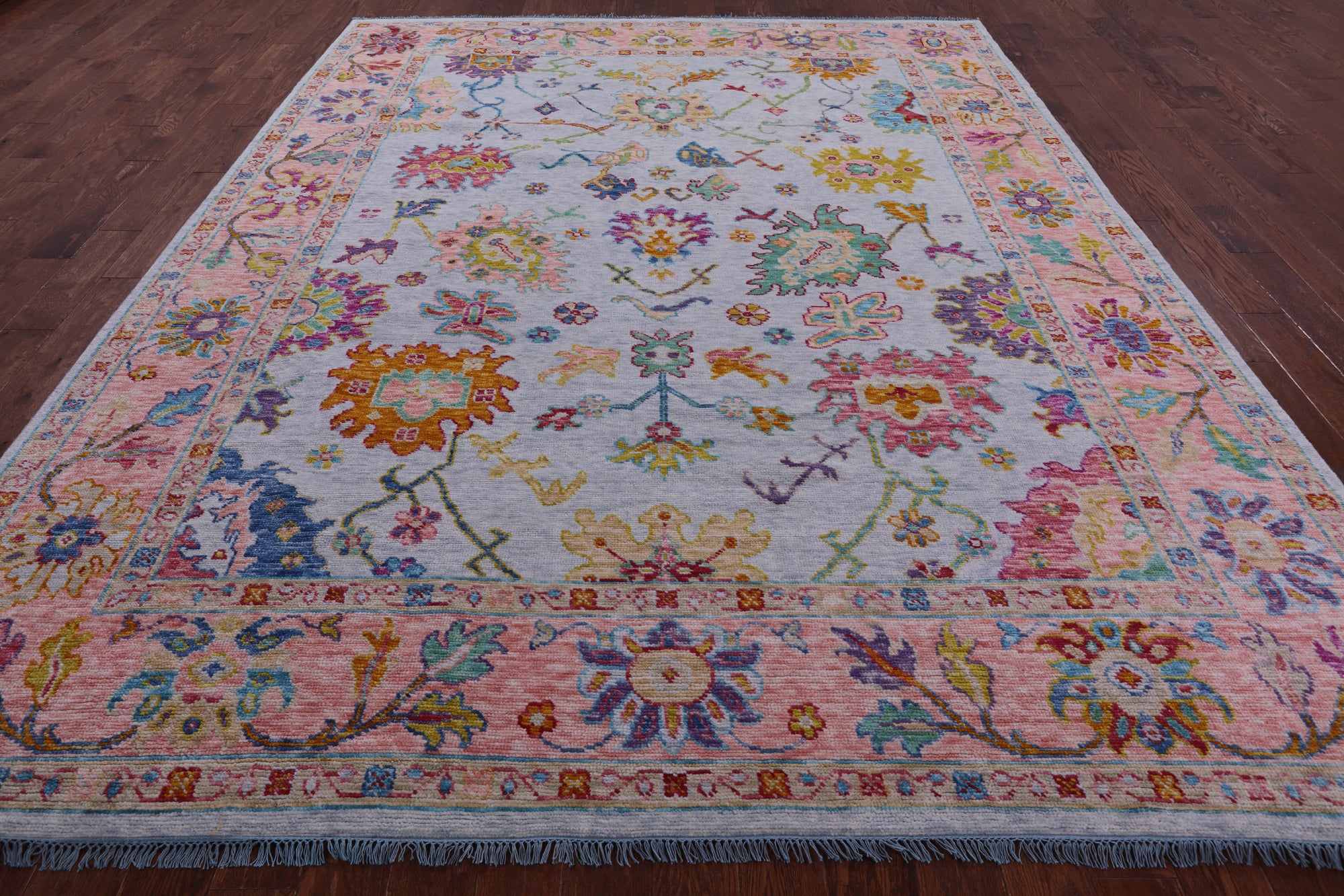 Turkish Oushak Handmade Wool Rug - 9' 4" X 12' 0" - Golden Nile