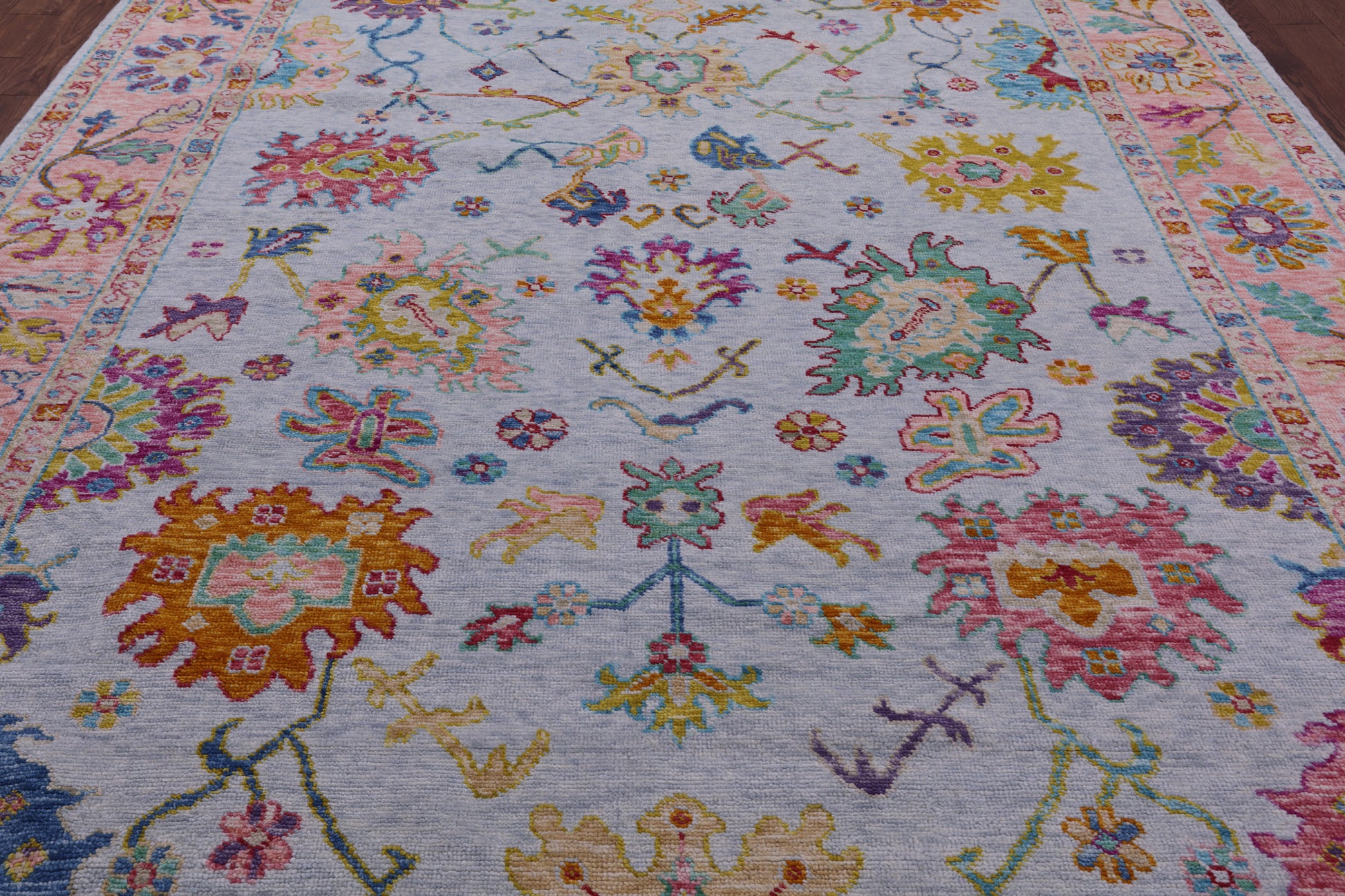 Turkish Oushak Handmade Wool Rug - 9' 4" X 12' 0" - Golden Nile