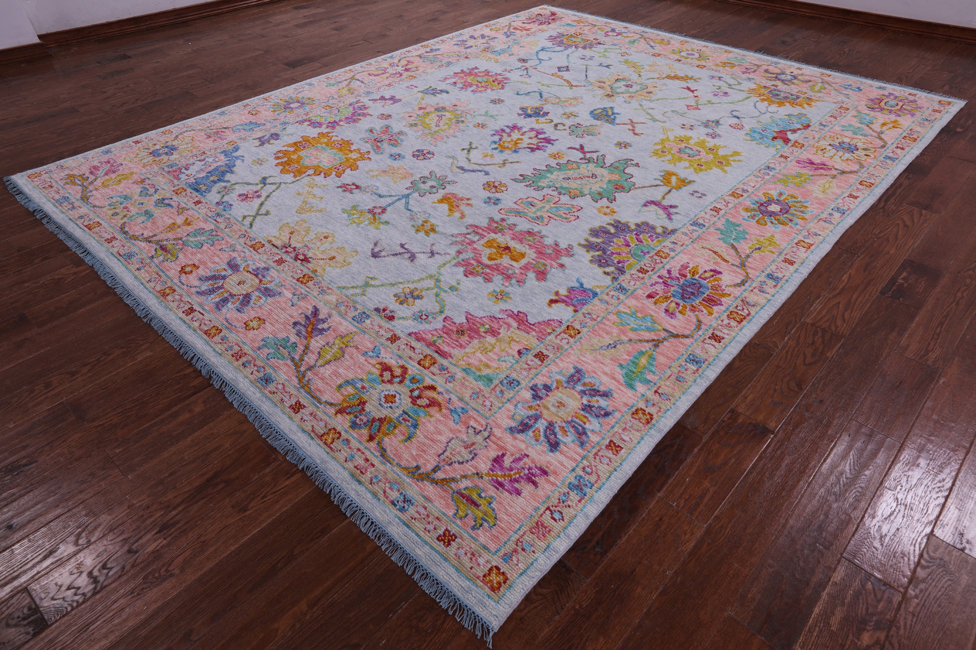 Turkish Oushak Handmade Wool Rug - 9' 4" X 12' 0" - Golden Nile