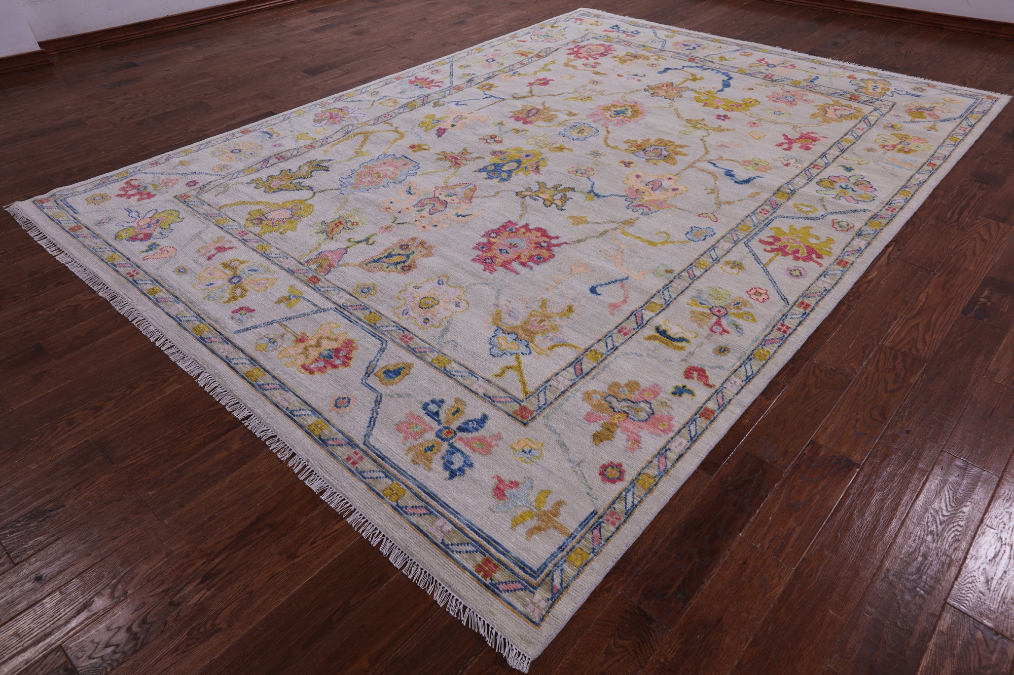 Turkish Oushak Hand Knotted Wool Rug - 8' 9" X 12' 2" - Golden Nile