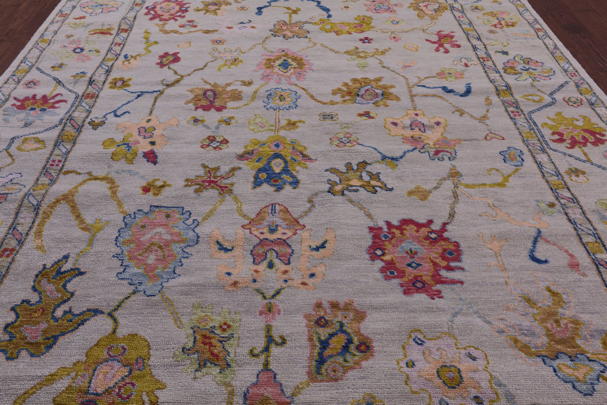 Turkish Oushak Hand Knotted Wool Rug - 8' 9" X 12' 2" - Golden Nile