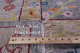 Grey Turkish Oushak Hand Knotted Wool Rug - 8' 11" X 11' 8" - Golden Nile