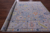 Silver Turkish Oushak Handmade Wool Rug - 9' 5" X 11' 11" - Golden Nile