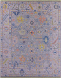 Silver Turkish Oushak Handmade Wool Rug - 9' 5" X 11' 11" - Golden Nile