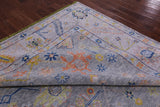 Silver Turkish Oushak Handmade Wool Rug - 9' 5" X 11' 11" - Golden Nile