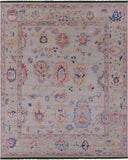 Ivory Turkish Oushak Hand-Knotted Wool Rug - 8' 4" X 10' 2" - Golden Nile