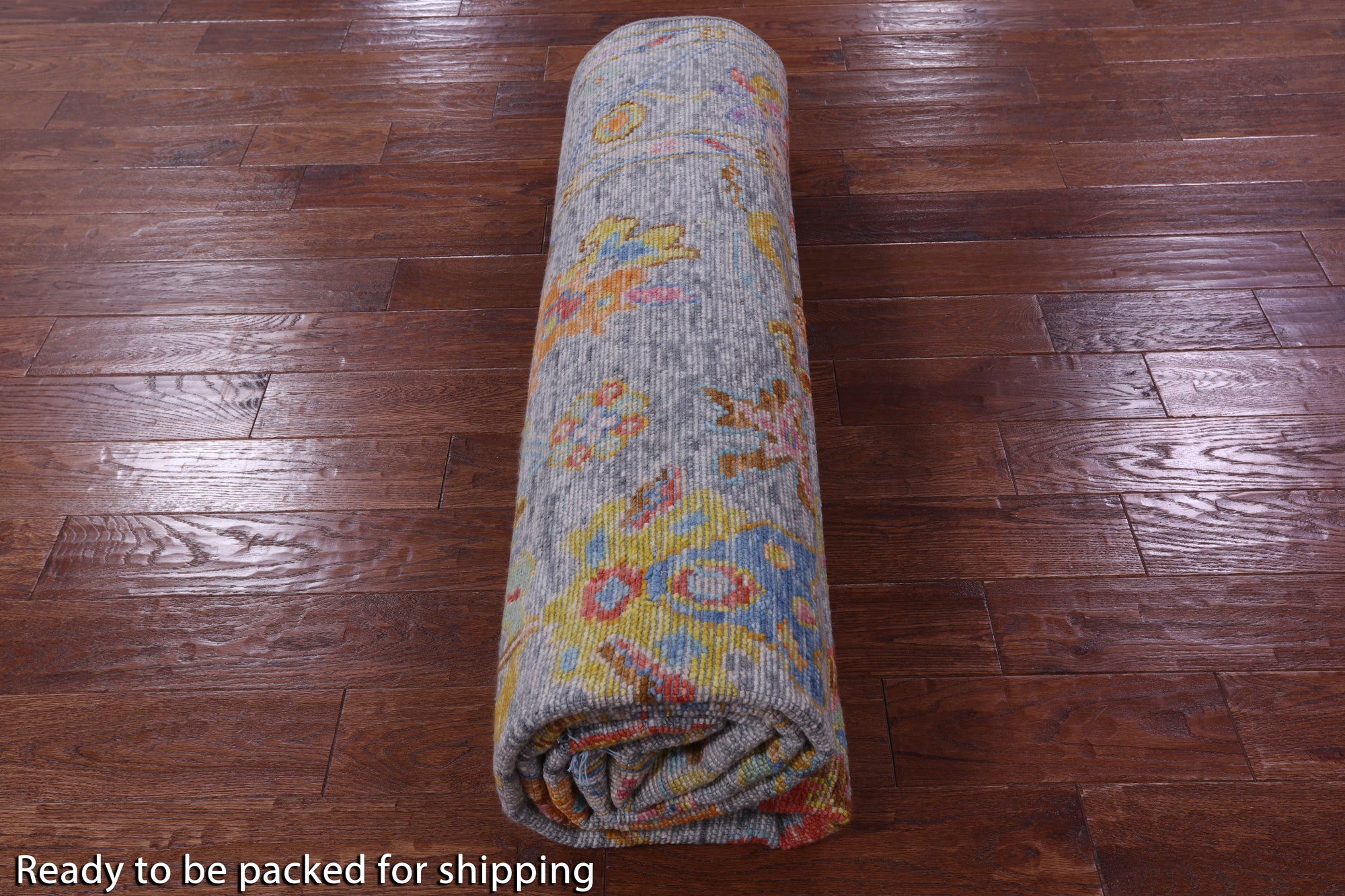 Grey Turkish Oushak Hand Knotted Wool Rug - 8' 0" X 9' 9" - Golden Nile