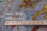 Grey Turkish Oushak Hand Knotted Wool Rug - 8' 0" X 9' 9" - Golden Nile