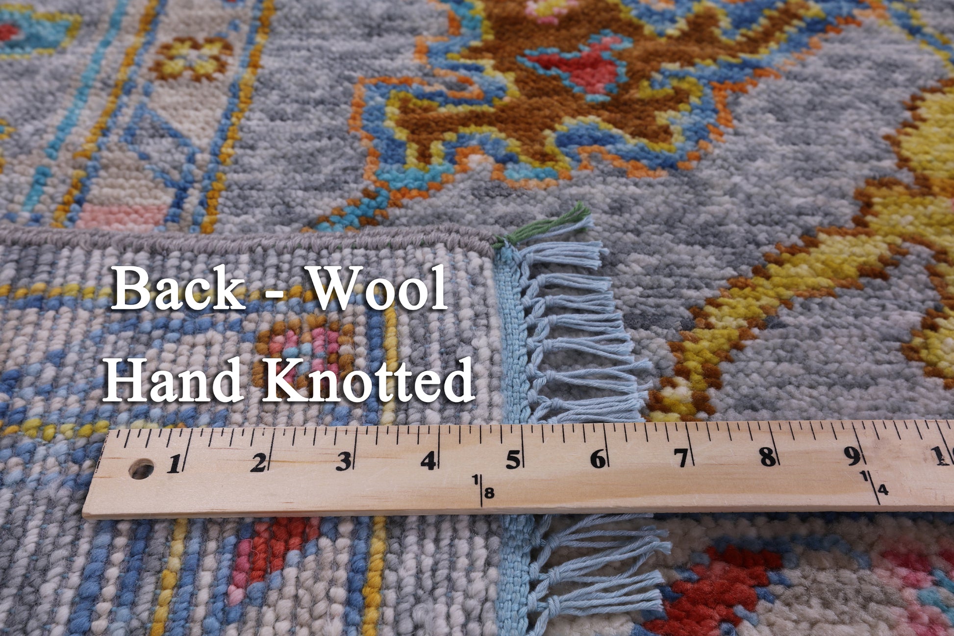 Grey Turkish Oushak Hand Knotted Wool Rug - 8' 0" X 9' 9" - Golden Nile
